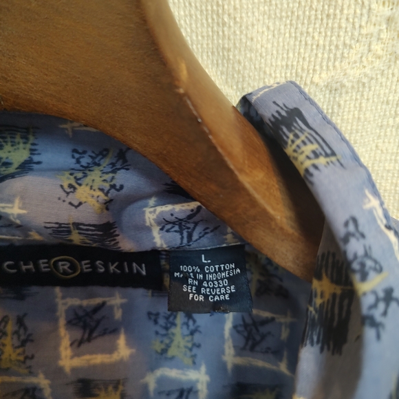 Ron Chereskin Men's Blue Patterned Shirt Size Large - Picture 4 of 5